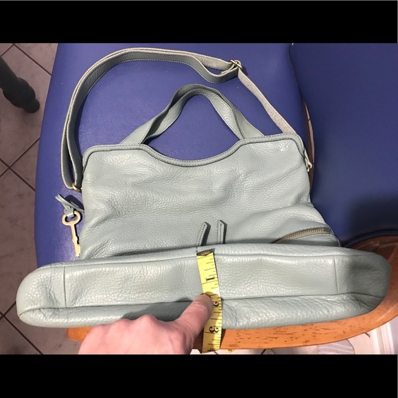 🎉Host Pick🎉Fossil mint leather Erin fold-over tote/crossbody - Picture 16 of 16